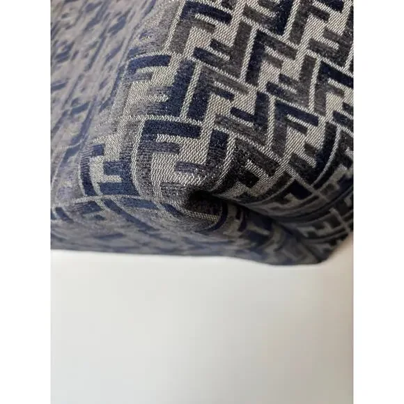 Fendi FF Zucca Monogram Dark Blue Large Roll Reversible Shopper - Picture 14 of 16